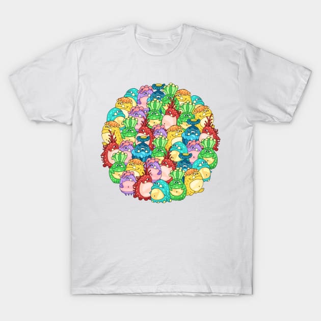 Cute monsters T-Shirt by JuliaBadeeva